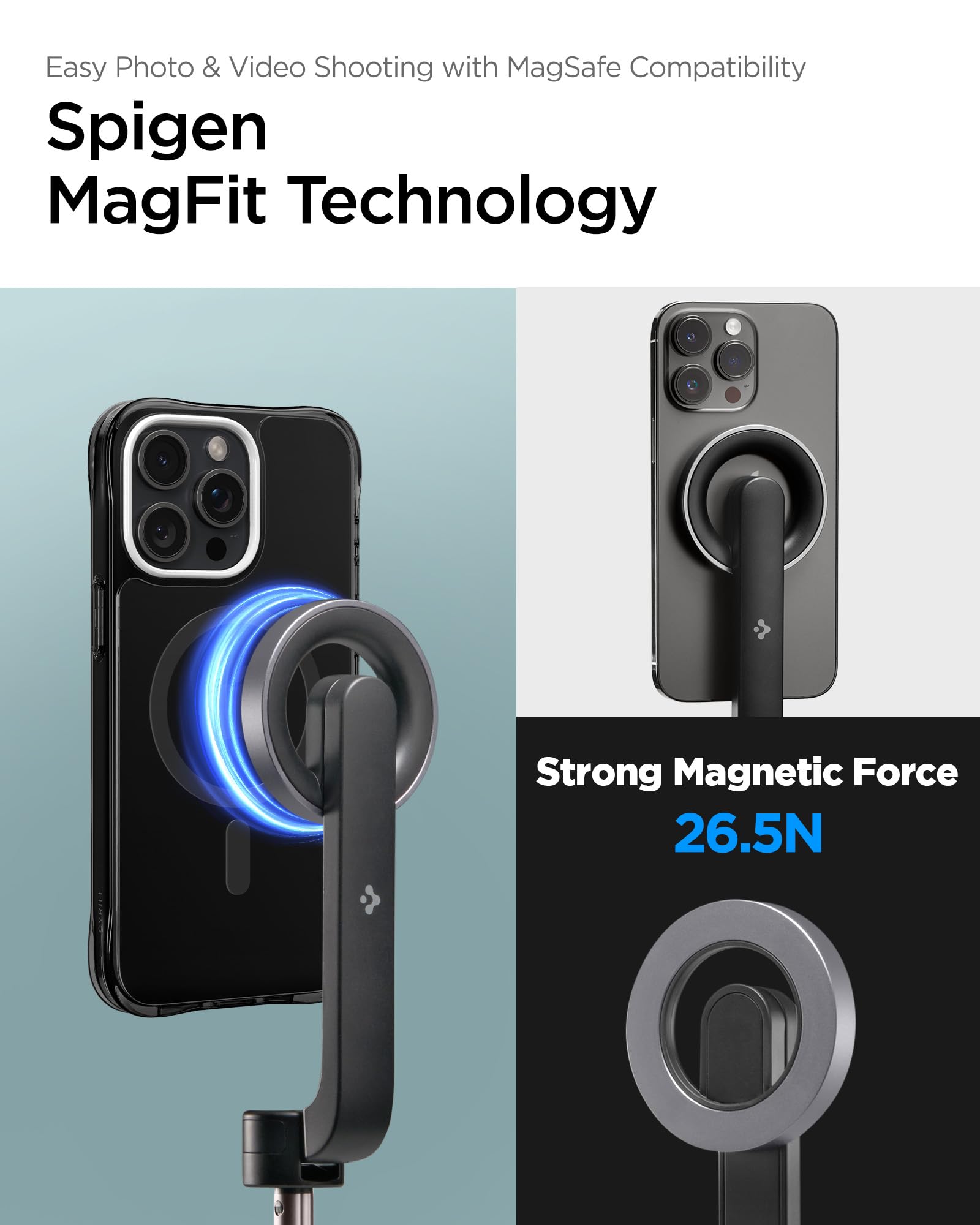 Spigen S570W MagFit Selfie Stick Tripod - Black - image 3
