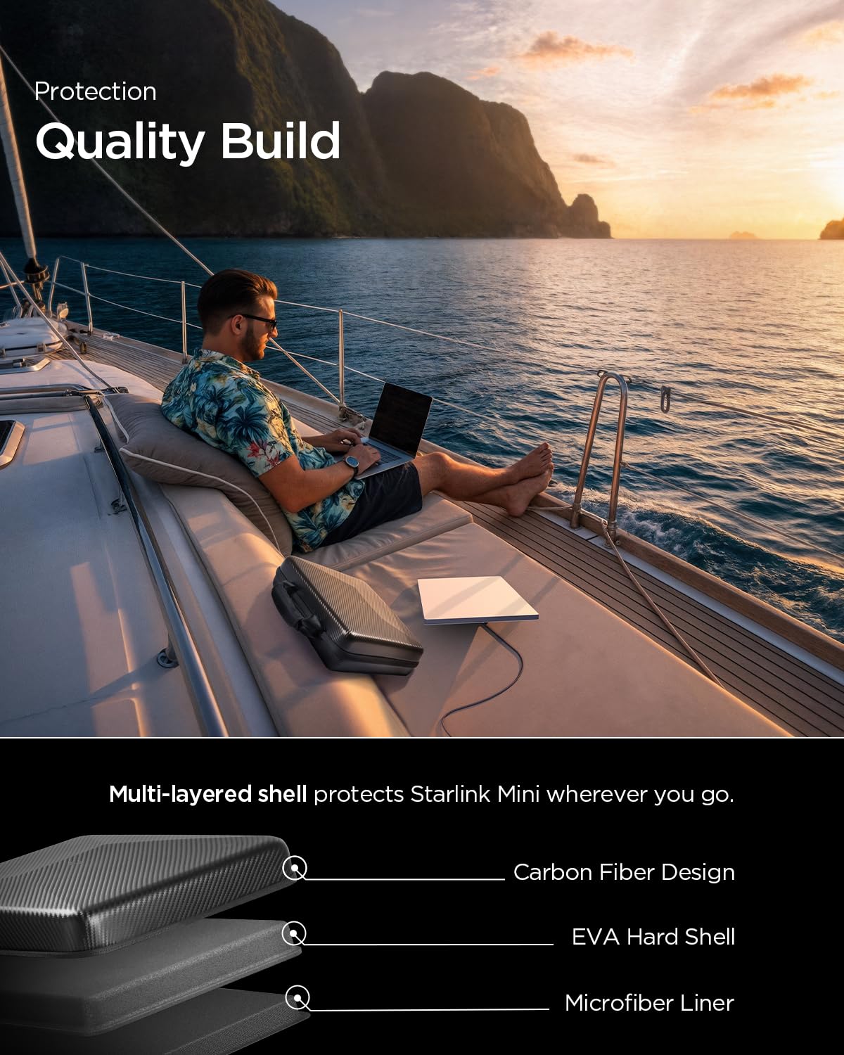 Spigen Starlink Mini EVA Hard Shell Carrying Case - Carbon - image 4