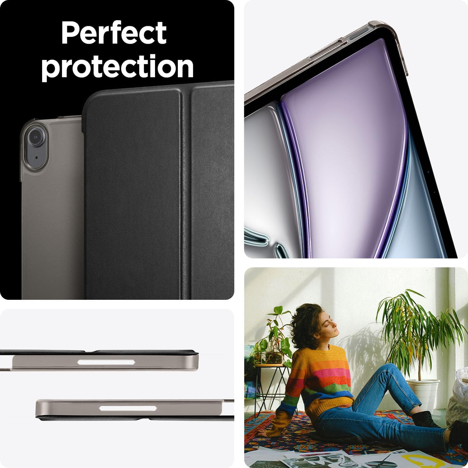 Spigen iPad Air 13-inch Liquid Air Folio case - Black - image 7