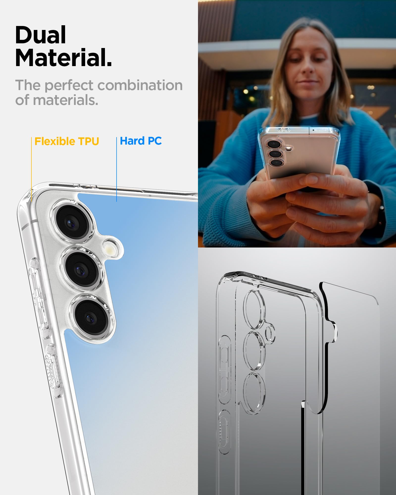Spigen Galaxy S24 FE Case Ultra Hybrid Zero One - Crystal Clear image 5