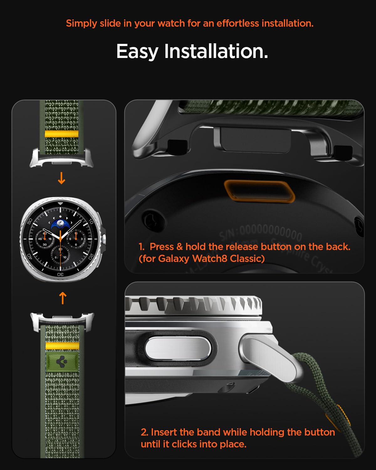 Spigen Galaxy Watch 9 Band - Athlex Air - Active Green Athlex Air - image 3