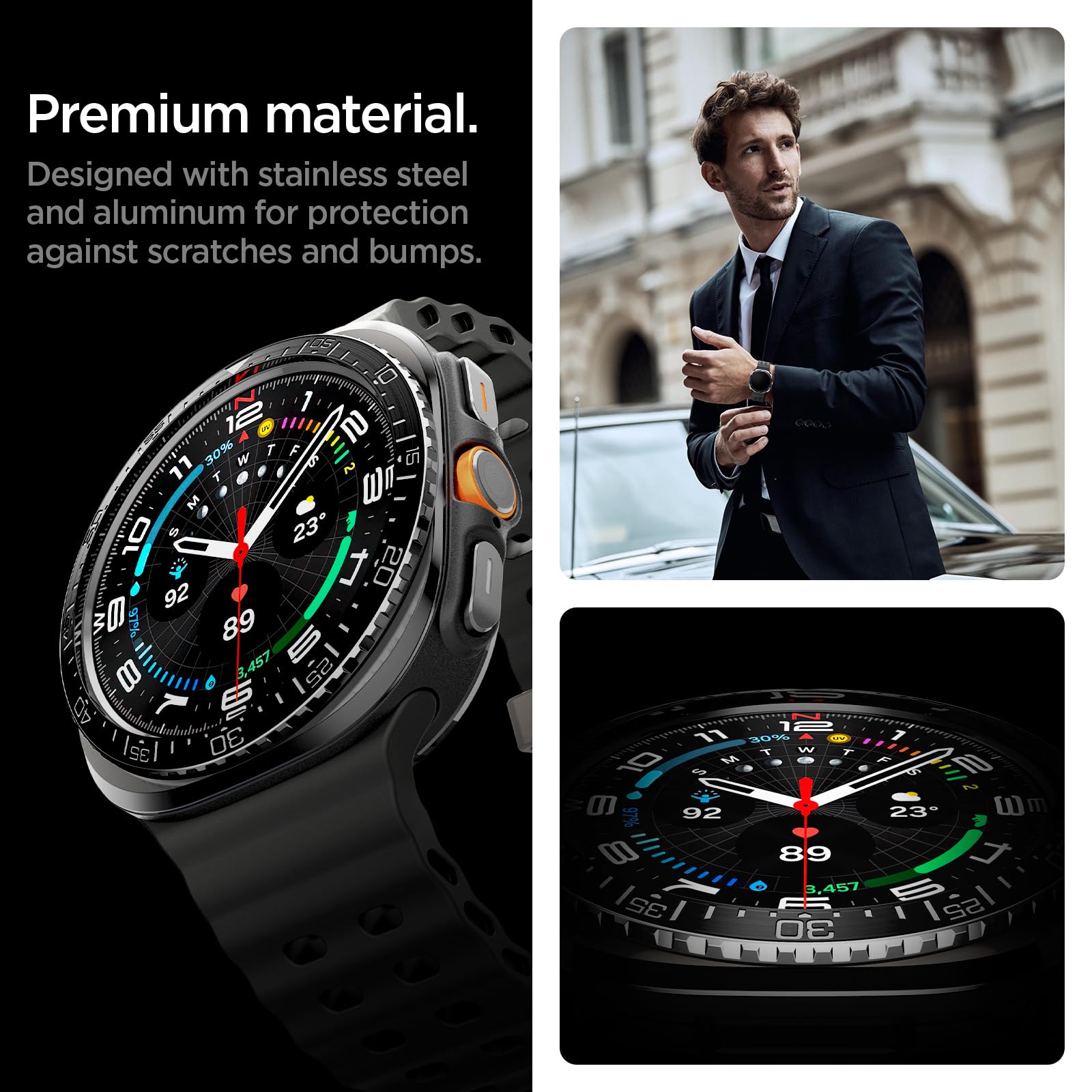 Spigen Galaxy Watch Ultra 47mm Bezel Tune ring in Black – detail image 3