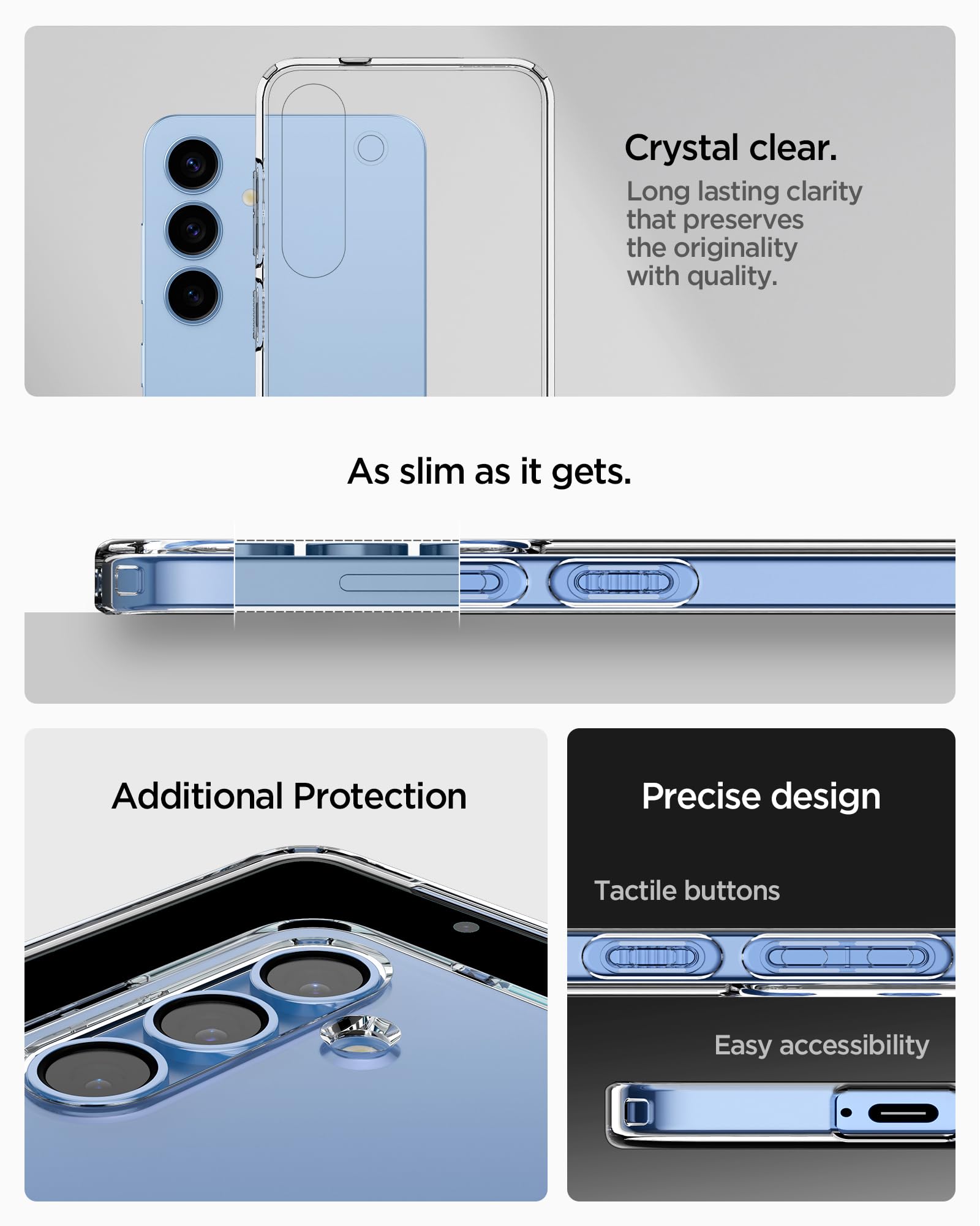 Spigen Galaxy S25 Liquid Crystal Crystal Clear case view 7