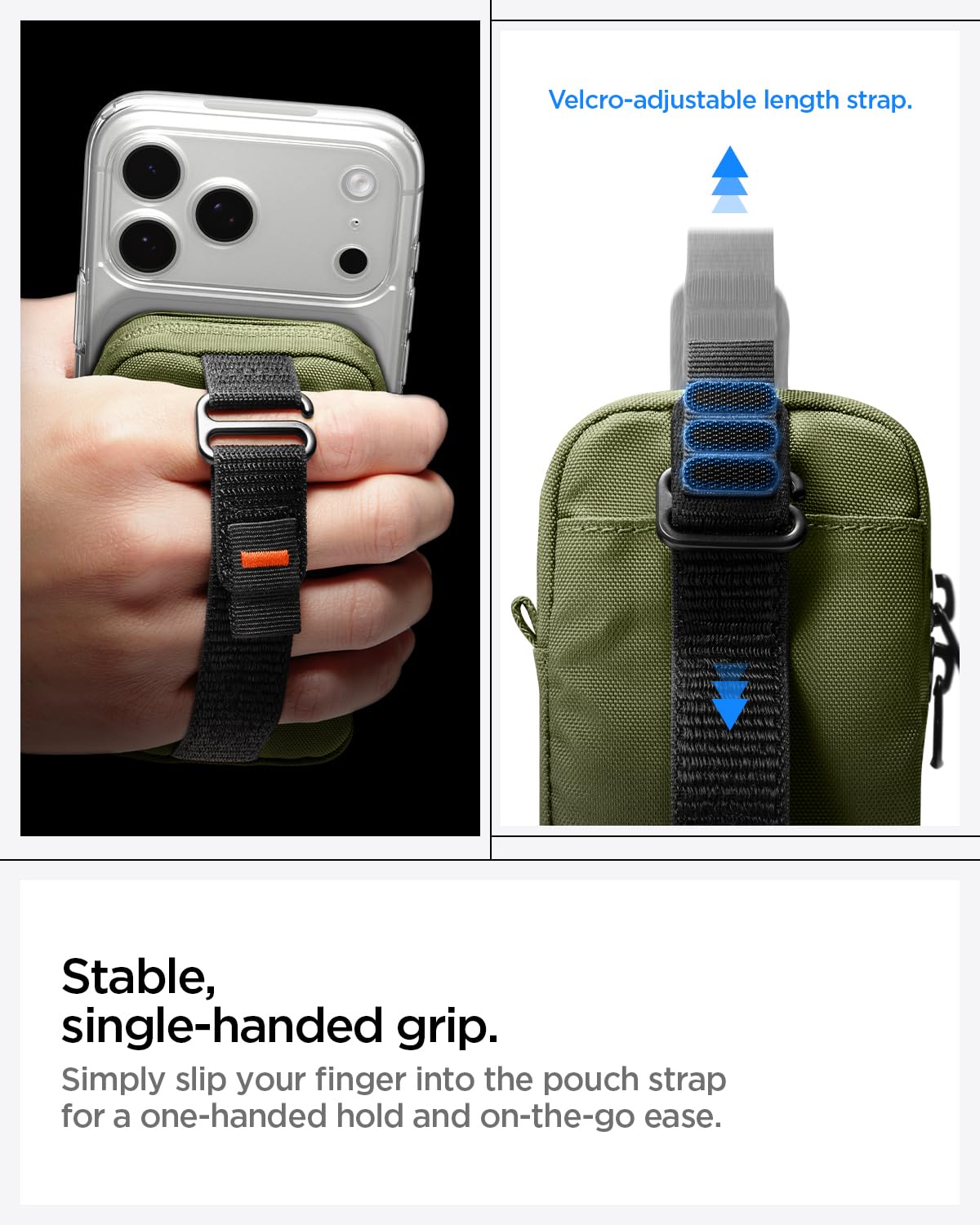 Spigen Tintap Zip MagFit Organizer Pouch - Olive Green - image 5