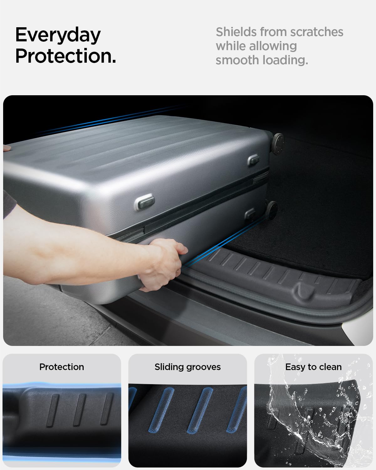 Spigen Tesla Model Y Juniper trunk sill guard view 6