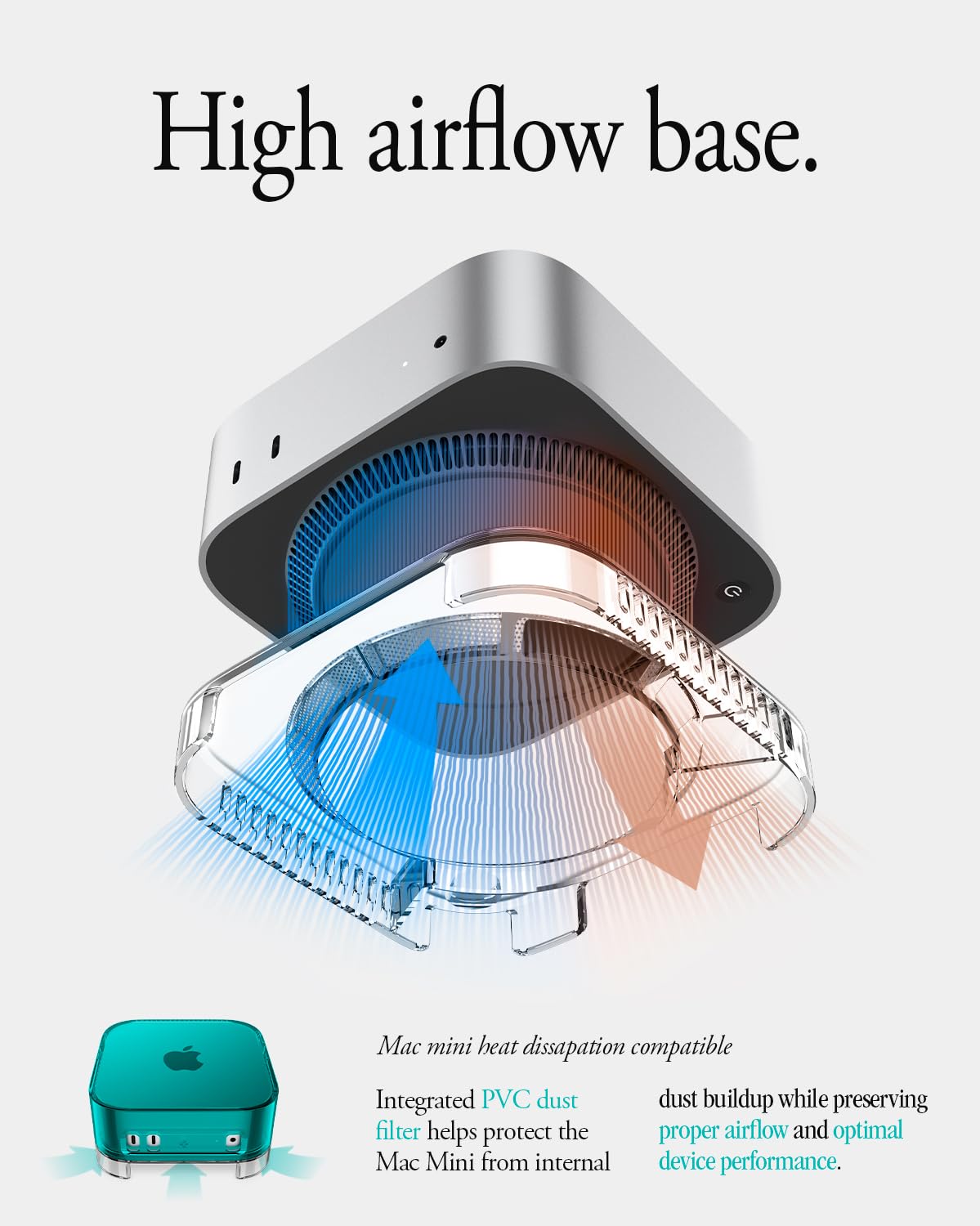 Spigen Classic C1 Filter Case Stand for Mac mini M4 and M4 Pro - Bondi Blue - image 4