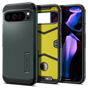 Spigen Tough Armor Google Pixel 9 Pro XL Kickstand Phone Case - Abyss Green - image 1
