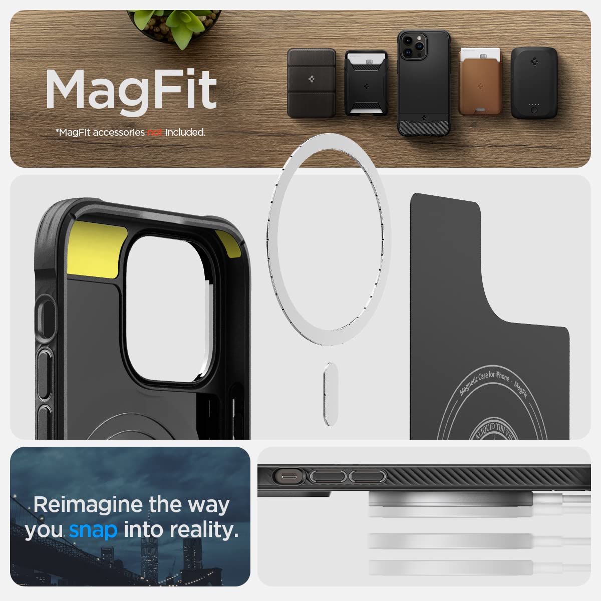 Spigen Rugged Armor MagFit iPhone 14 Pro Case - Matte Black - image 6