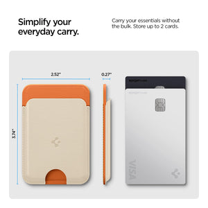 Spigen Caseology Nano Pop MagFit 2-Card Wallet - Orange Beige - image 3