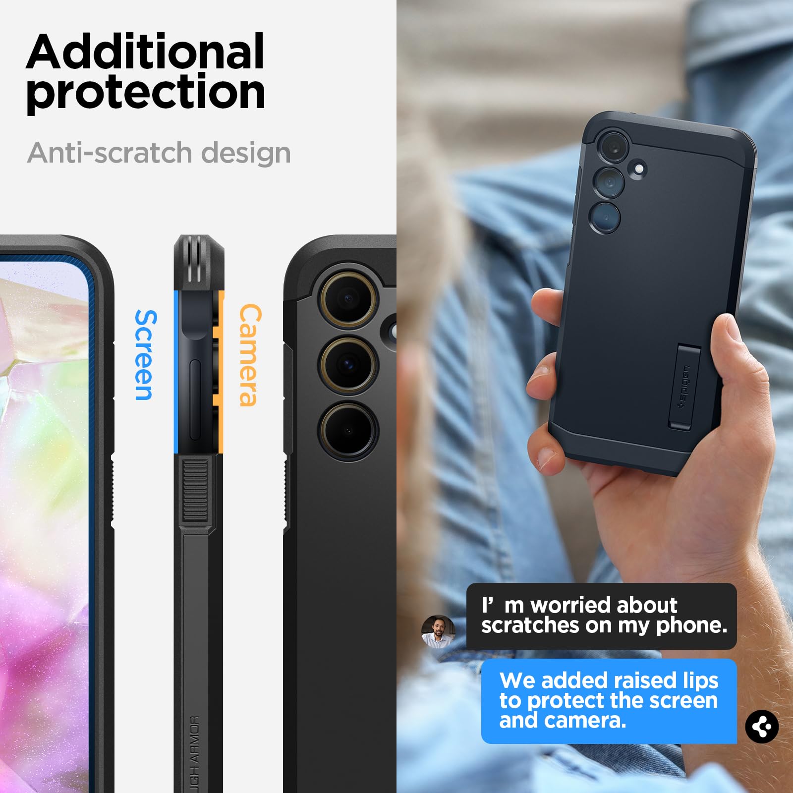 Spigen Galaxy A35 5G Case - Tough Armor - Black - image 6