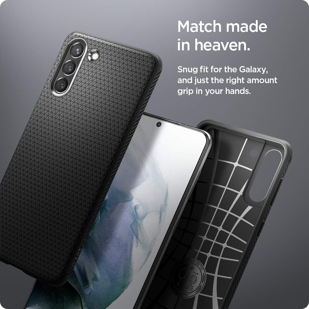 Spigen Galaxy S21 Plus Case - Liquid Air - Matte Black - image 7