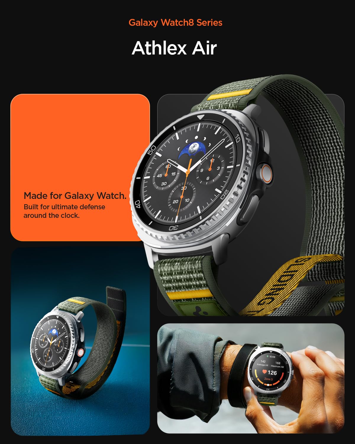 Spigen Galaxy Watch 9 Band - Athlex Air - Active Green Athlex Air - image 4