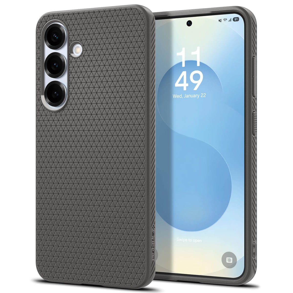 Spigen Galaxy S25 Case – Liquid Air – Marble Gray – product image 1