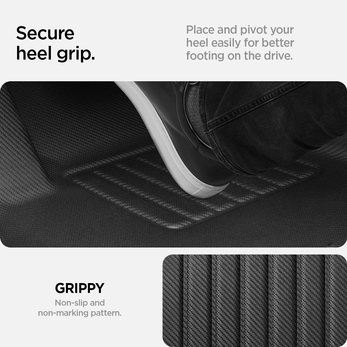 Spigen WeatherBloc Tesla Model Y 2020-2024 Floor Mat Set - Black - image 4