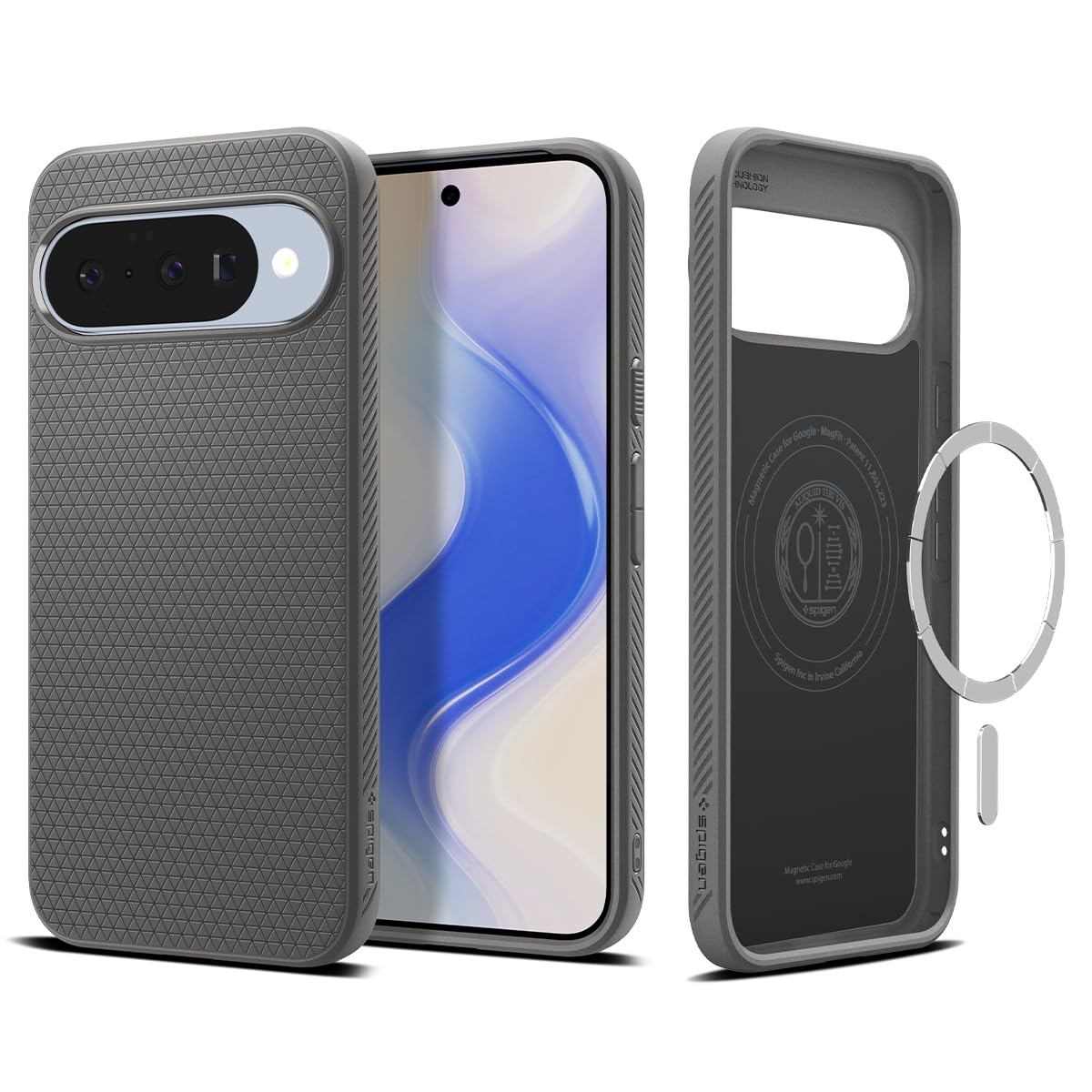 Spigen Pixel 10 Pro / Pixel 10 Case – Liquid Air (MagFit) - Marble Gray - image 1