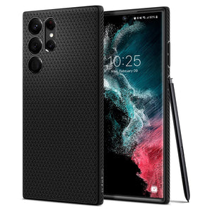Spigen Galaxy S22 Ultra Case - Liquid Air - Matte Black - image 1