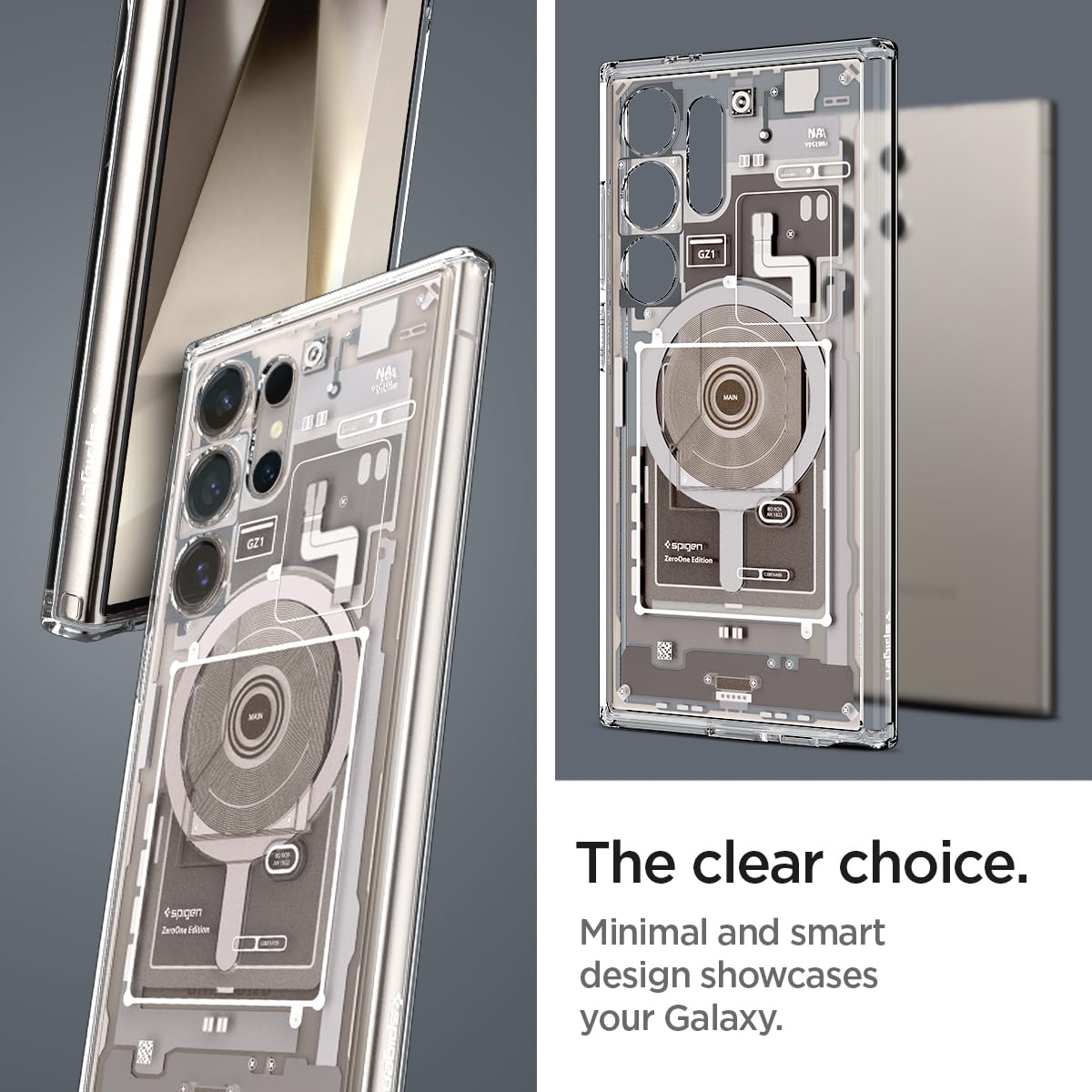 Spigen Galaxy S24 Ultra Case – Ultra Hybrid Metal Ring (MagFit) - Galaxy S24 Ultra - Zero One Natural Titanium - image 3