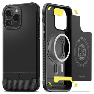 Spigen Rugged Armor MagFit iPhone 14 Pro Case - Matte Black - image 1
