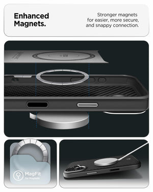 Spigen iPhone 17 Case Enzo Aramid T MagFit - Black Silver - image 4