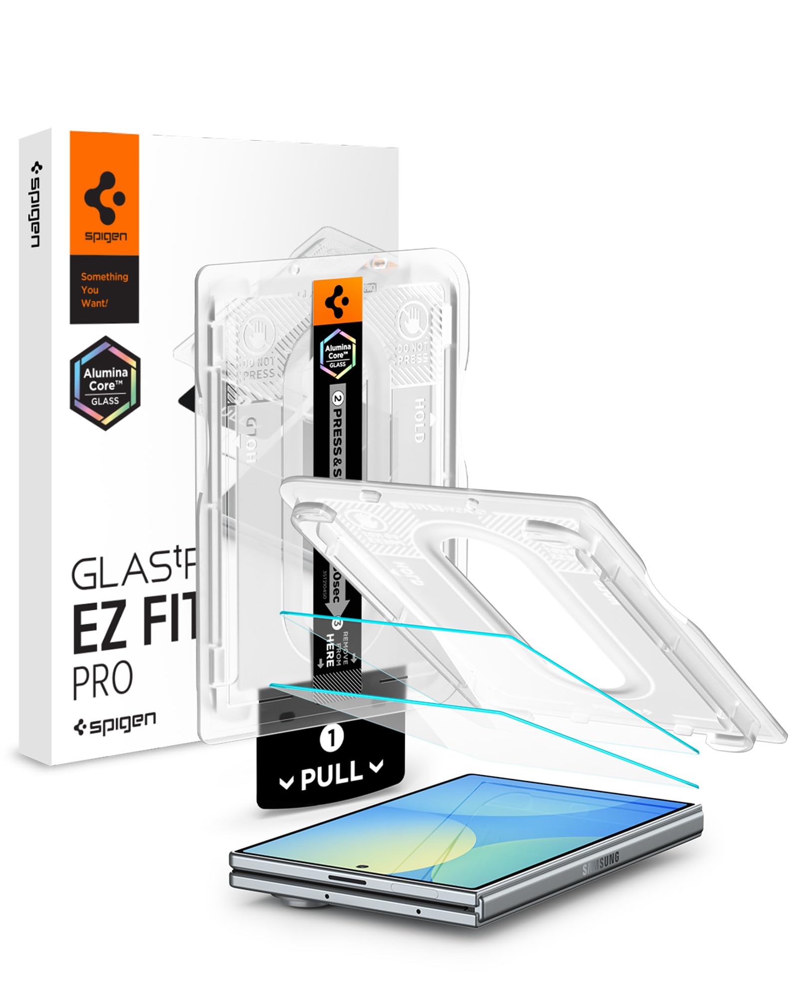 Spigen Galaxy Z Fold 8 Screen Protector GLAS.tR EZ Fit Pro (2 Pack) - Transparent - image 1