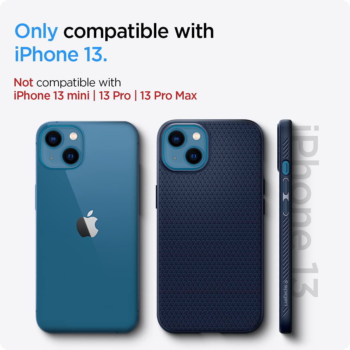 Spigen iPhone 13 Case Liquid Air - Navy Blue - image 2