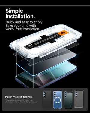 Spigen Galaxy S25 Plus / S24 Plus Privacy Screen Protector - Glas.tR EZ Fit (2 Pack) - Privacy - image 5