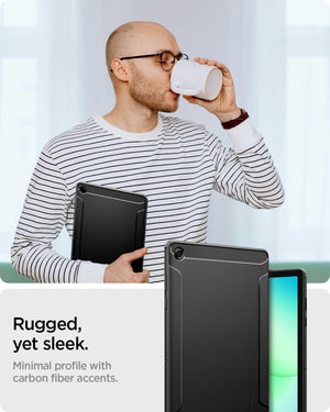 Spigen Galaxy Tab A11 Plus (2025) Case - Rugged Armor - Matte Black - image 3