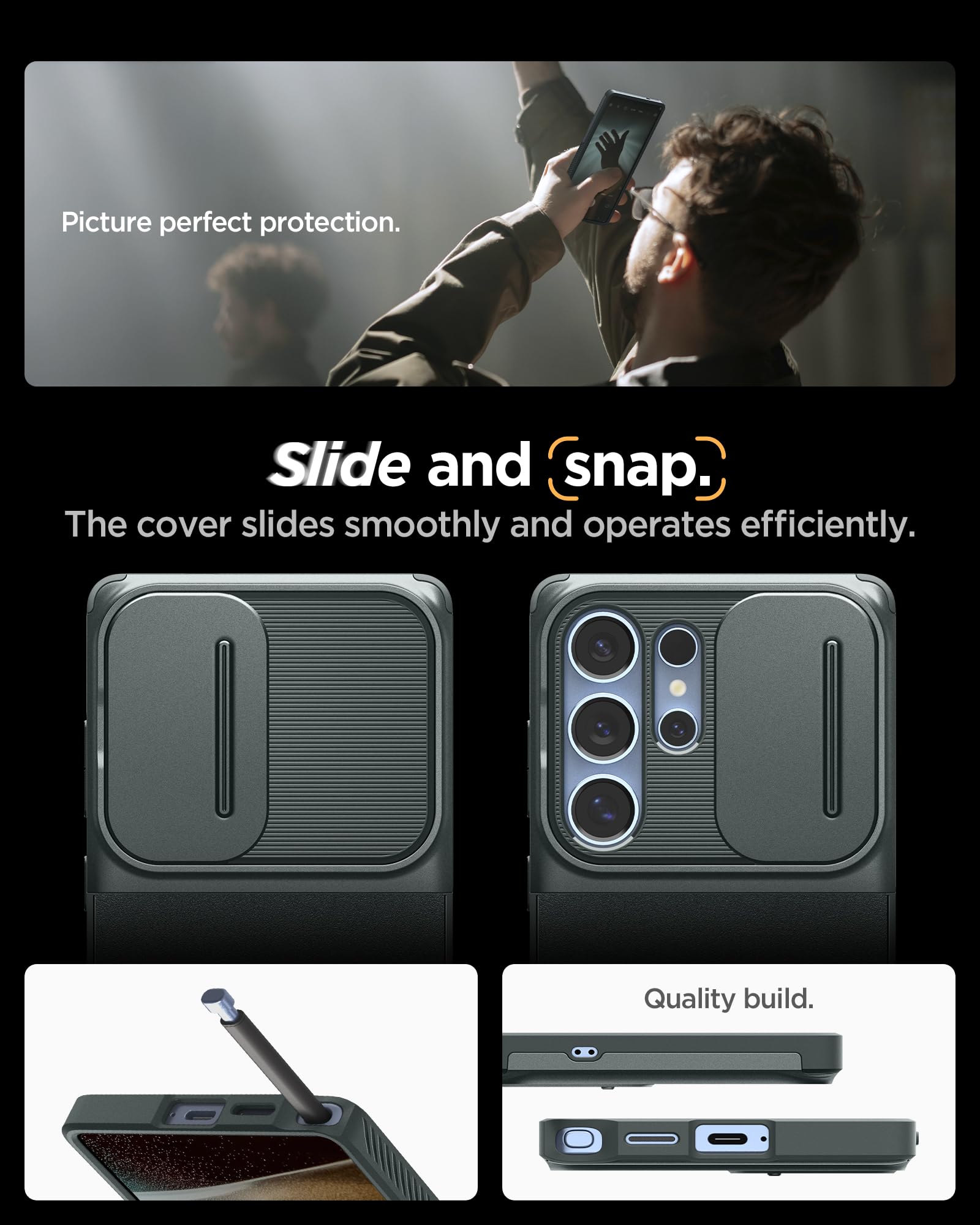 Spigen Galaxy S25 Ultra Optik Armor case - Abyss Green - image 7