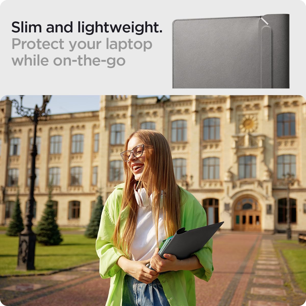 Spigen Valentinus 16-Inch Laptop Sleeve - City Gray - image 2