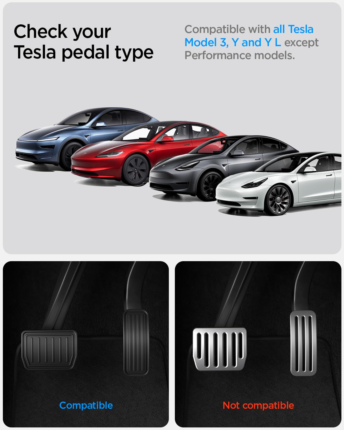 Spigen Tesla performance pedal covers view 2