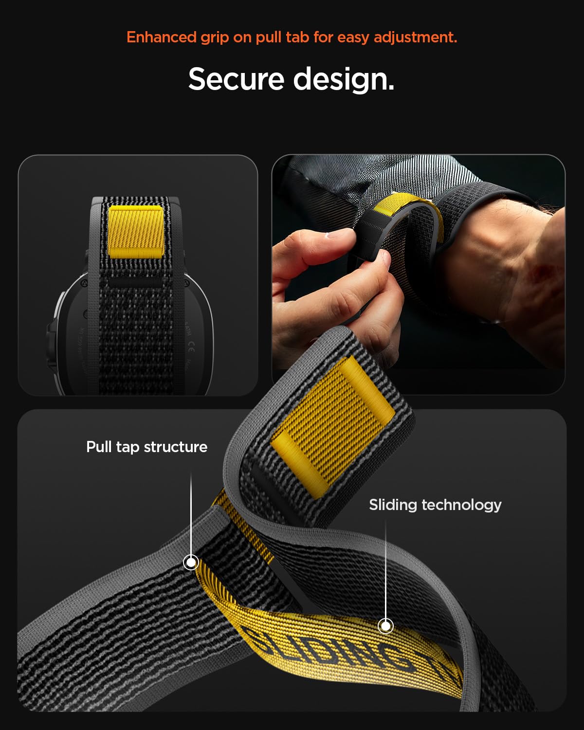 Spigen Galaxy Watch 9 Band - Athlex Air - Active Black Athlex Air - image 7