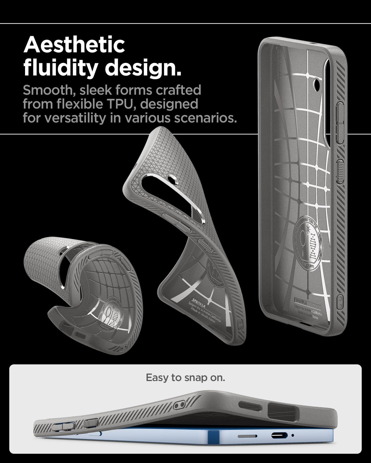 Spigen Galaxy S25 Case – Liquid Air – Marble Gray – product image 5