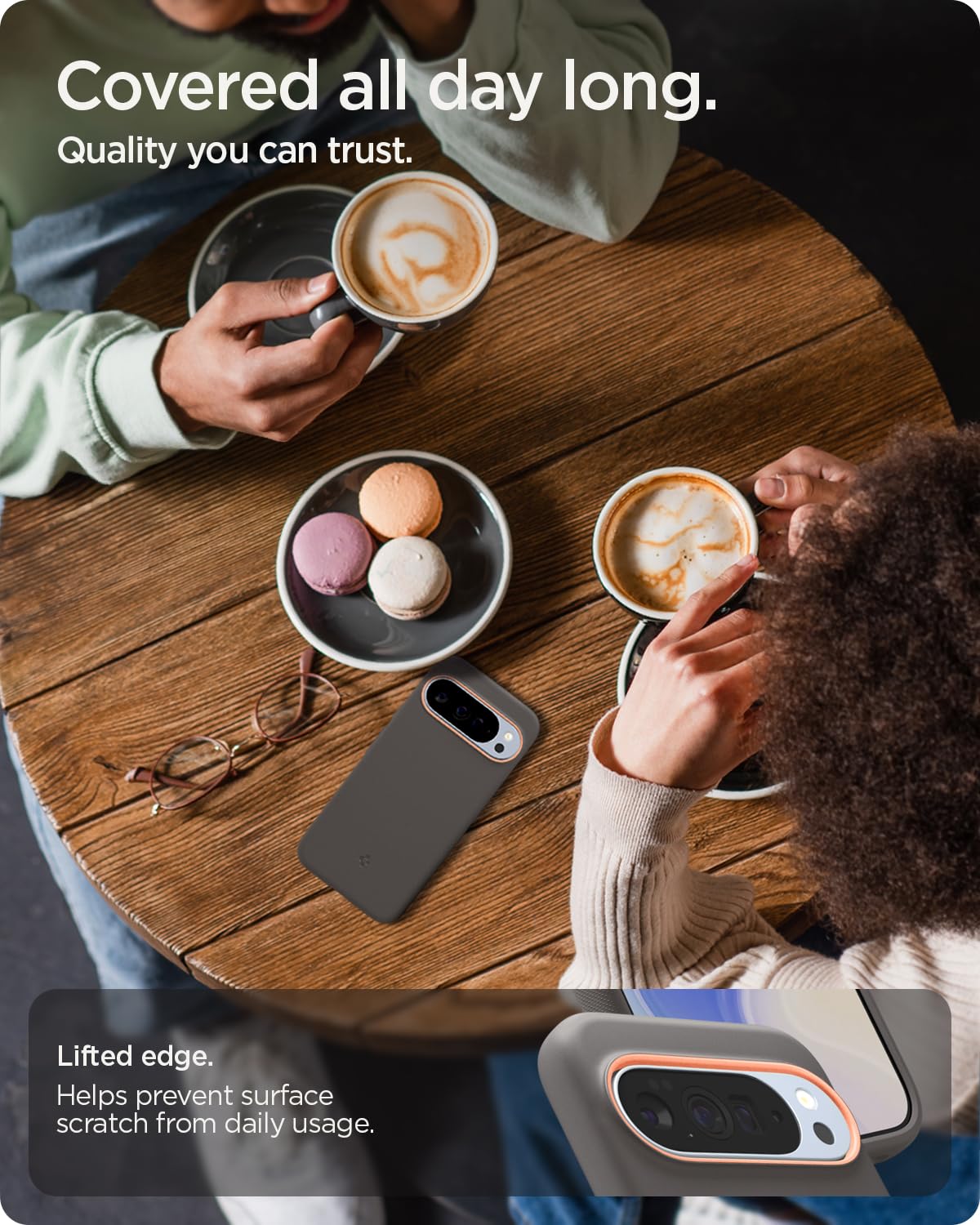 Spigen Pixel 10 Pro / Pixel 10 Case – Nano Pop (MagFit) - Papaya Gray - image 6