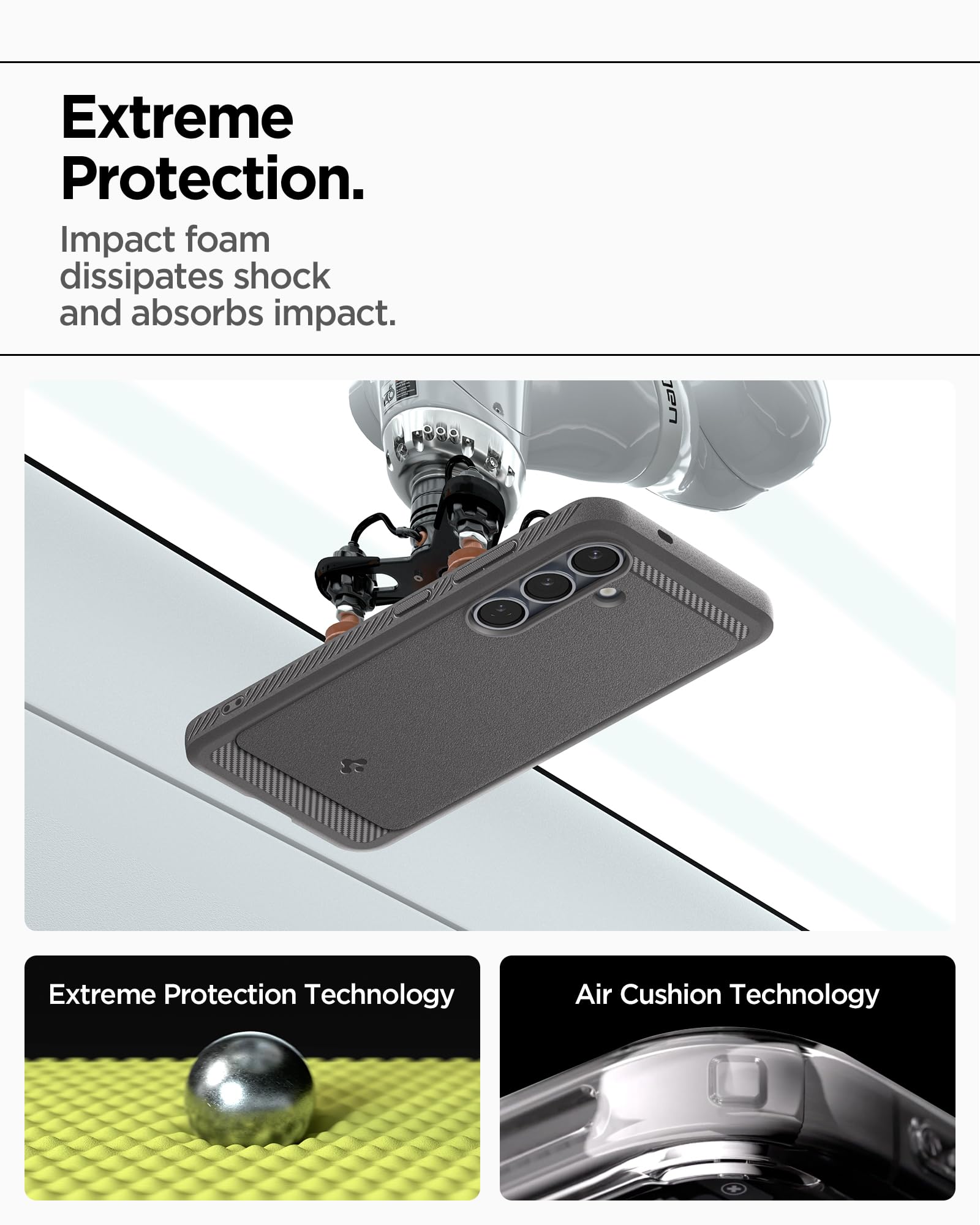 Spigen Galaxy S25 Plus Case - Rugged Armor MagFit - Marble Gray – image 6