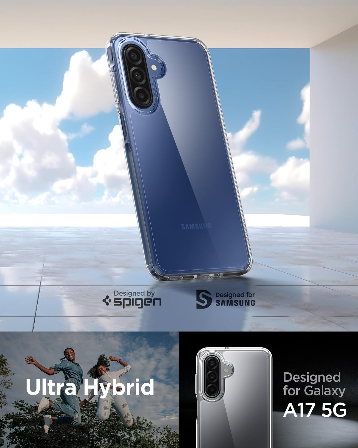 Galaxy A17 5G Ultra Hybrid Crystal Clear case overview