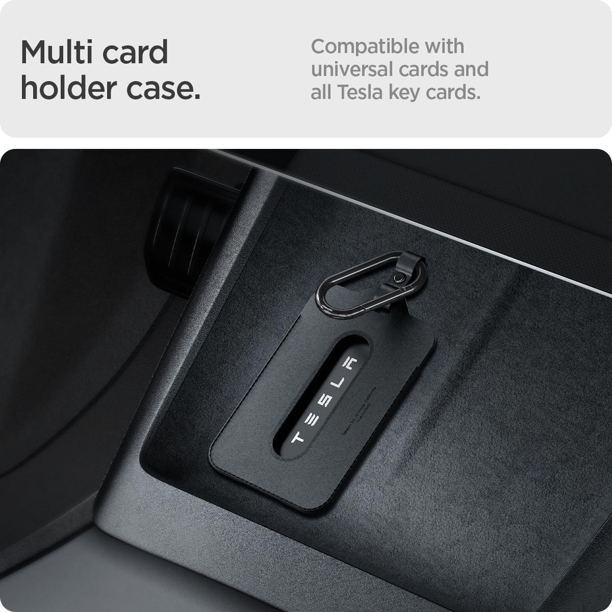 Spigen Universal EV Key Card Holder with Carabiners 2-Pack - Black - image 2