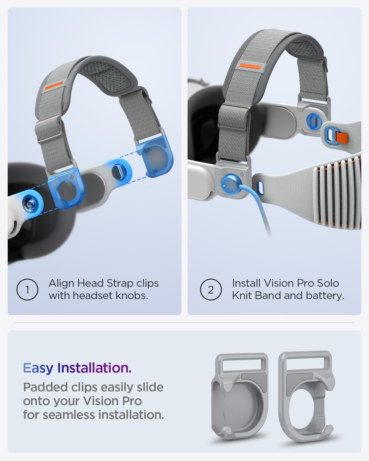 Spigen Apple Vision Pro head strap DR210 - Charcoal Gray - image 7