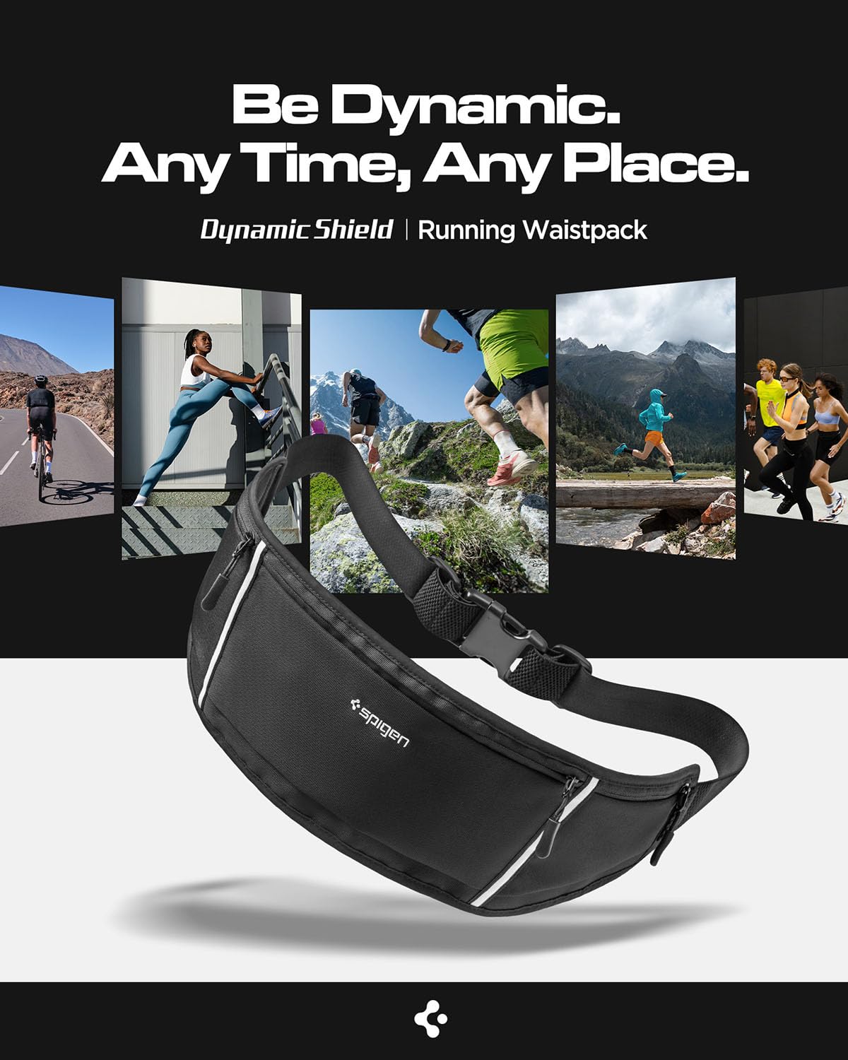Spigen Life A710 Adjustable Running Waist Belt - Black - image 7