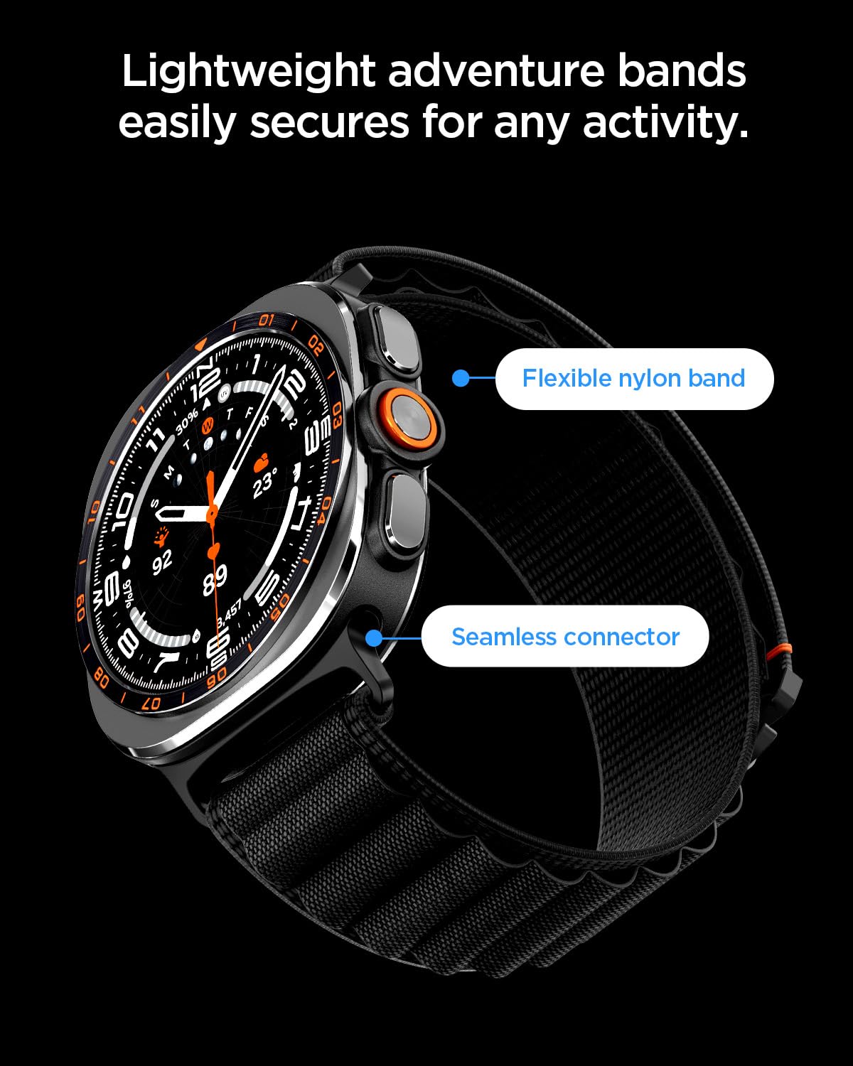 Spigen Galaxy Watch Ultra 2 & Ultra 47mm Band - WBF1 - Black - image 4