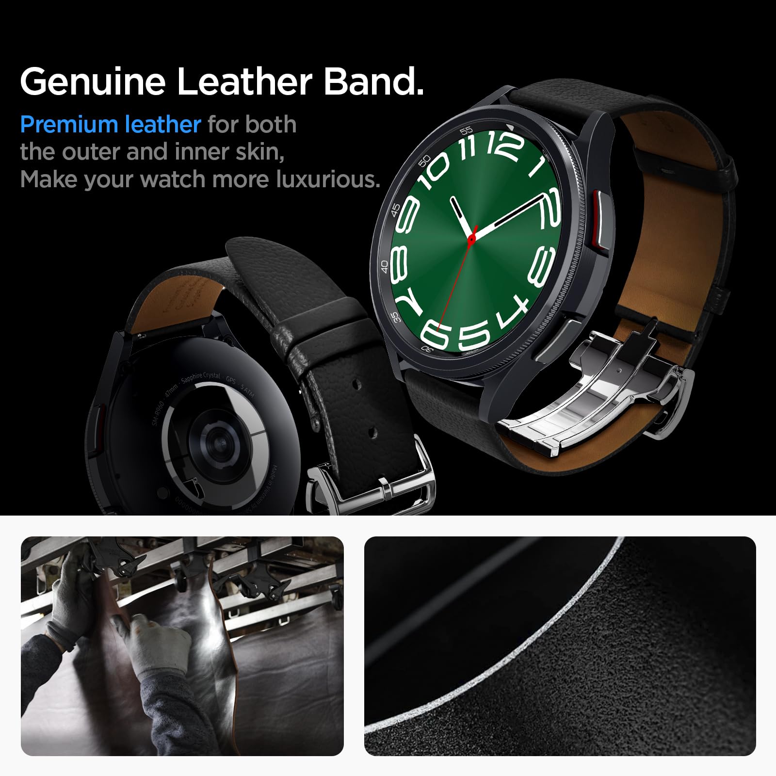 Spigen Galaxy Watch 20mm Band - Enzo - Black - image 3
