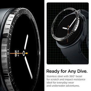 Spigen Galaxy Watch 9 44mm Bezel Ring - Bezel Tune - Black Diver - image 4