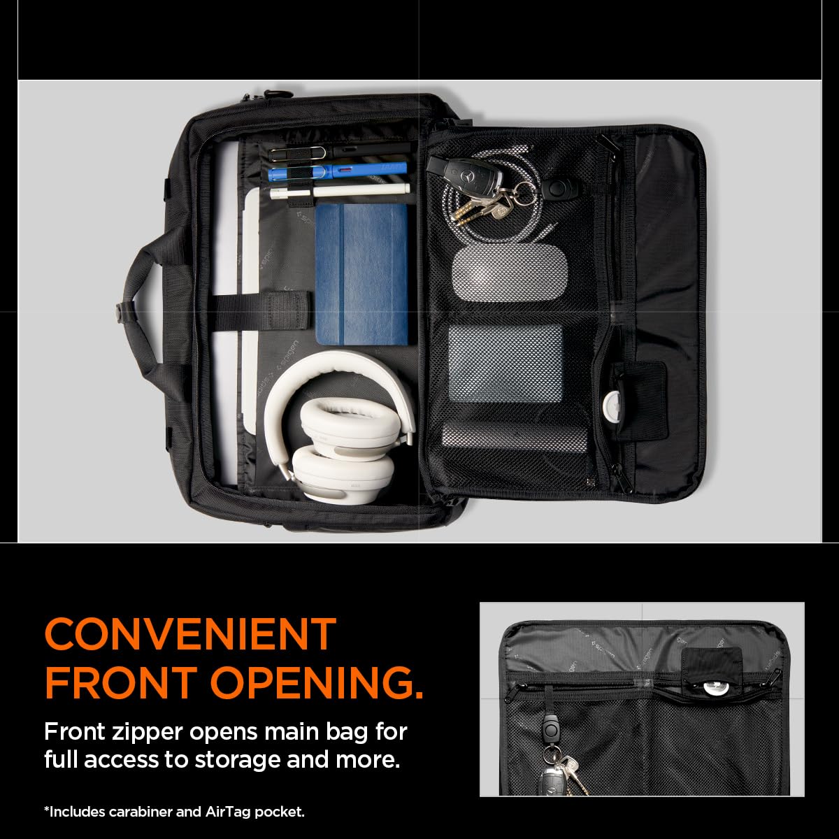 Spigen Klasden KD300 16-Inch Laptop Shoulder Bag - Black - image 3
