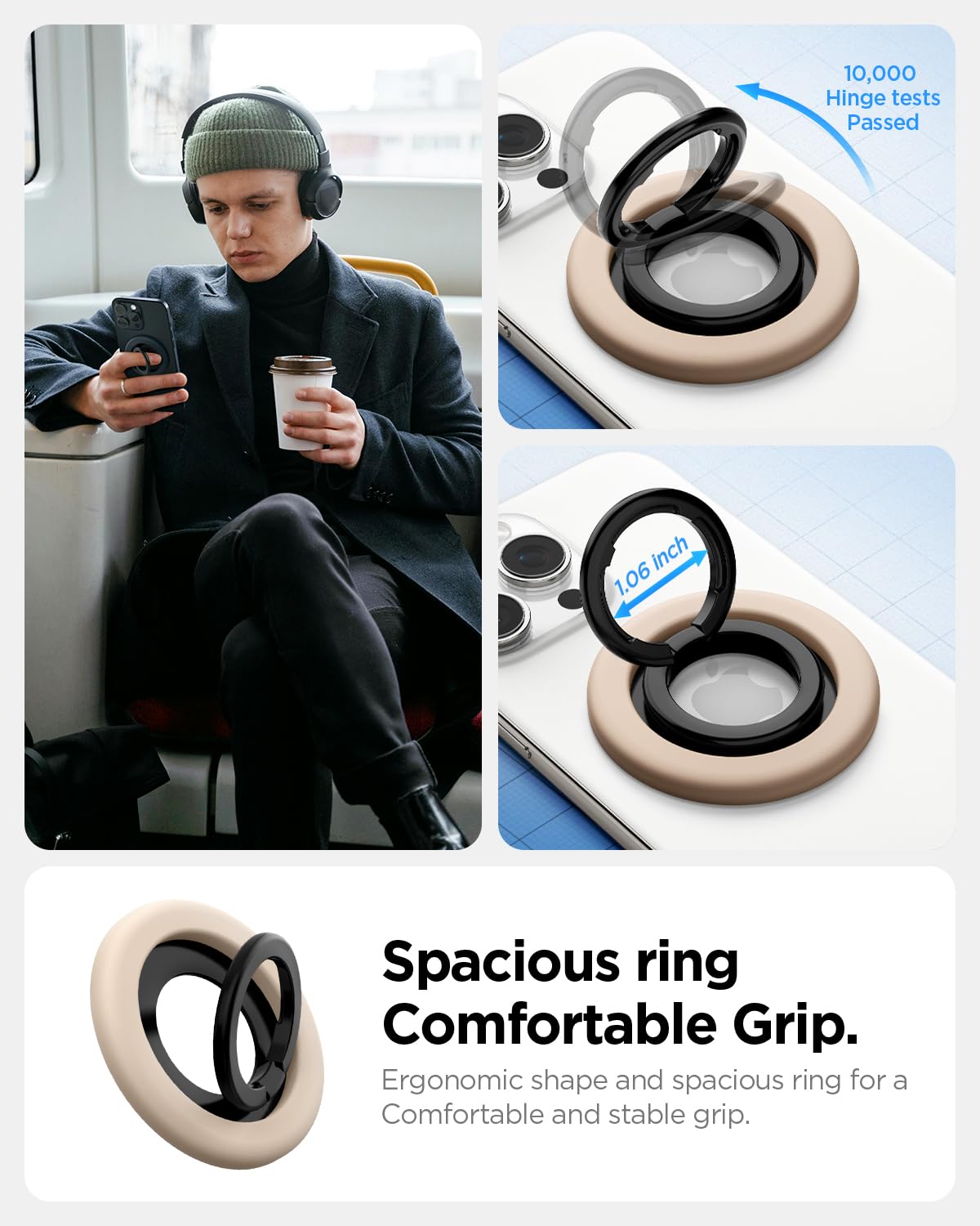 Spigen Nano Pop MagFit Phone Holder - Coconut Beige - image 3