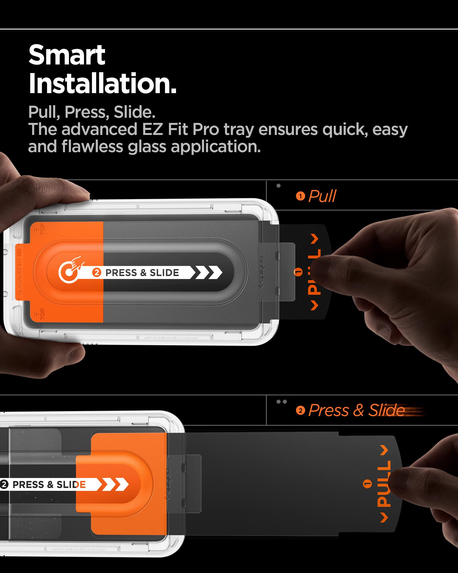 Spigen Galaxy Z Fold 7 External Screen Protector - Glas.tR EZ Fit Pro (2 Pack) - Clear - image 4
