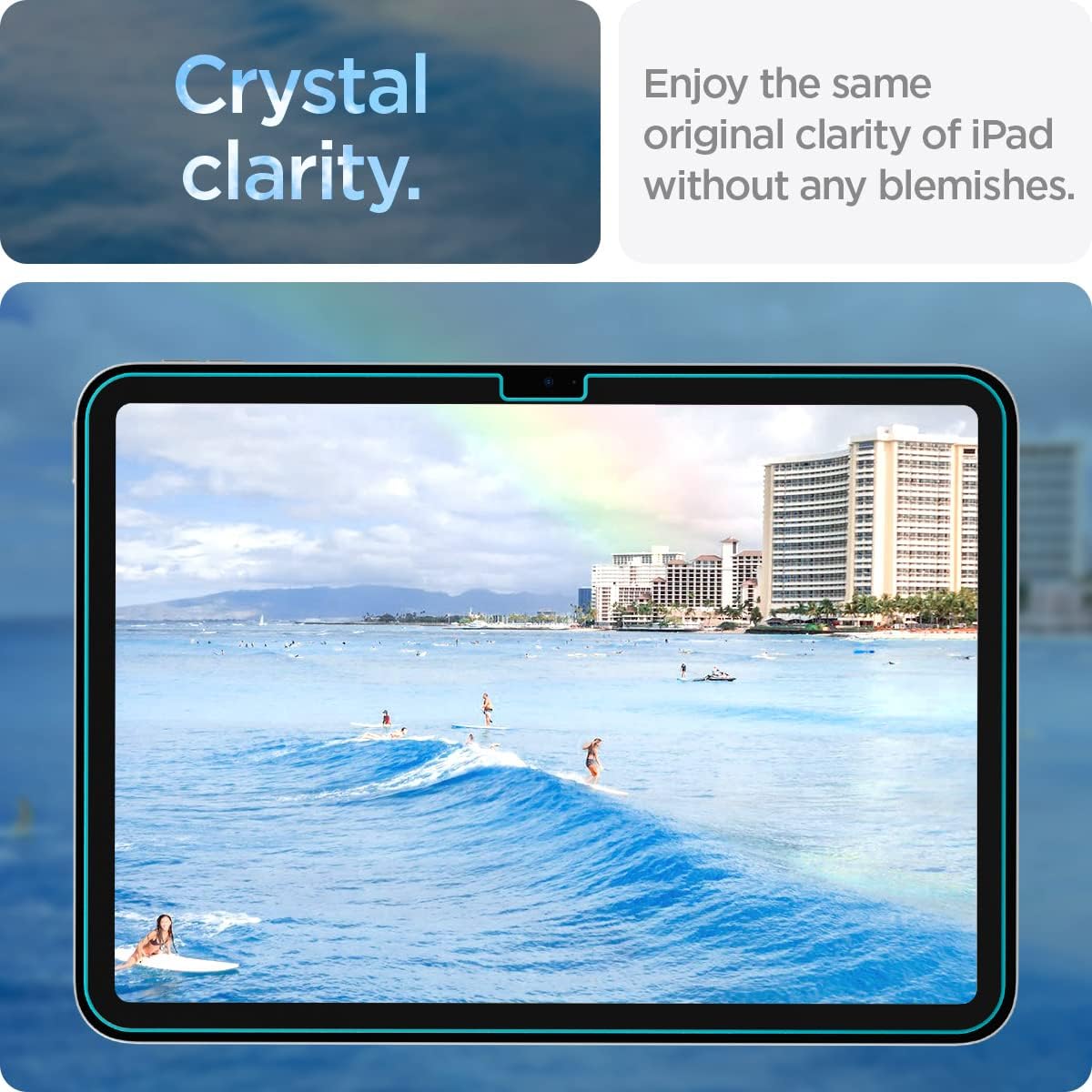 Spigen iPad 11th Generation (A16, 2025) / iPad 10th Generation (10.9", 2022) Screen Protector – Glas.tR EZ Fit (2 Pack)