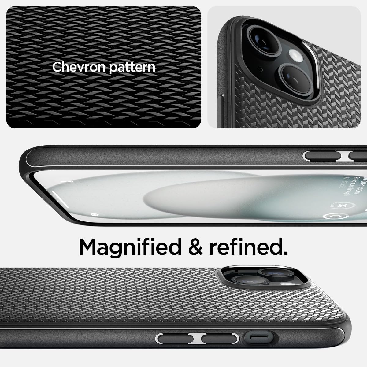 Spigen iPhone 15 / 14 Case Mag Armor MagFit - Matte Black - image 3
