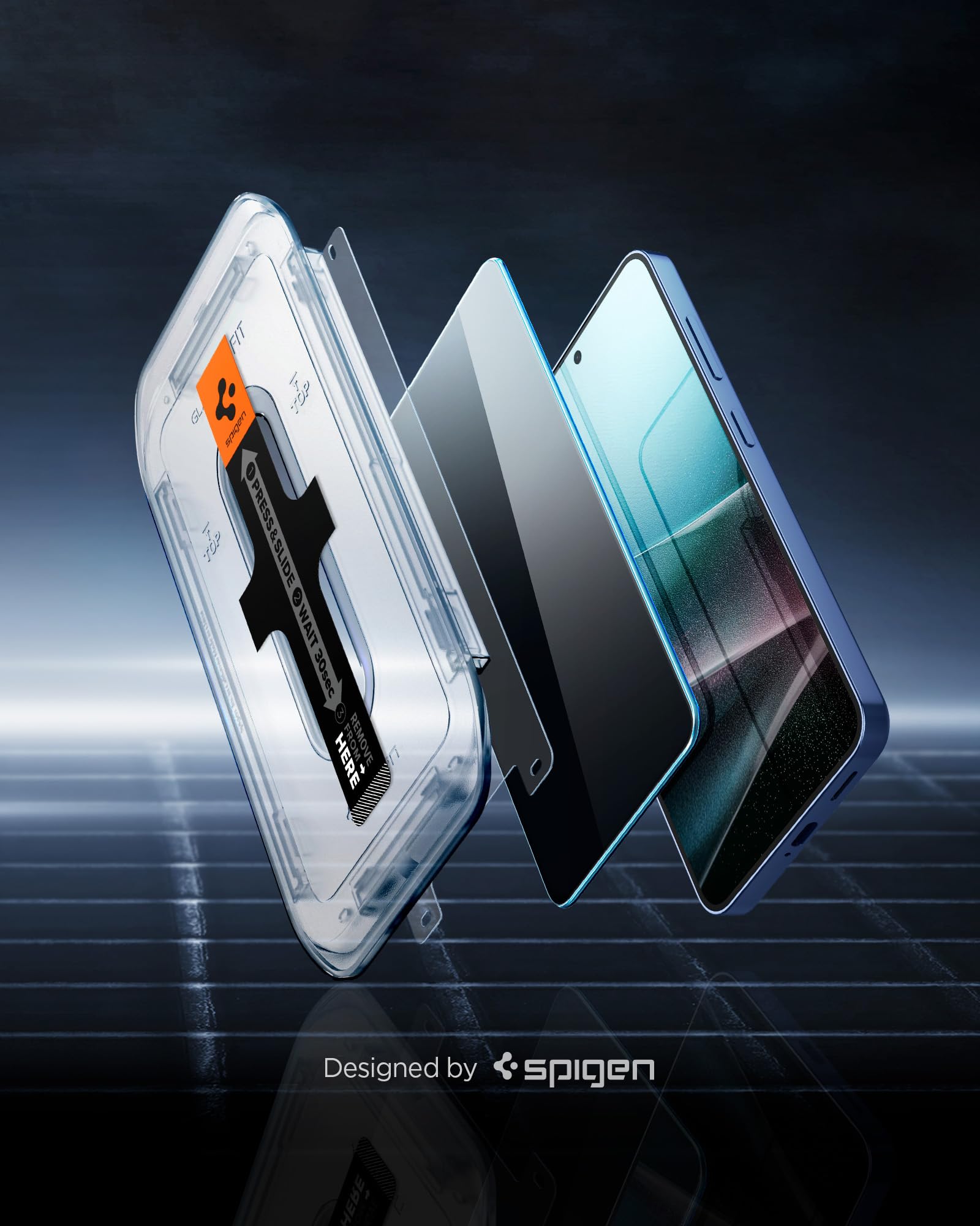 Spigen Galaxy S25 Plus / S24 Plus Privacy Screen Protector - Glas.tR EZ Fit (2 Pack) - Privacy - image 4