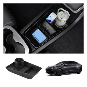 Spigen Tesla Model Y Standard Lower Console Organizer - Black - image 1
