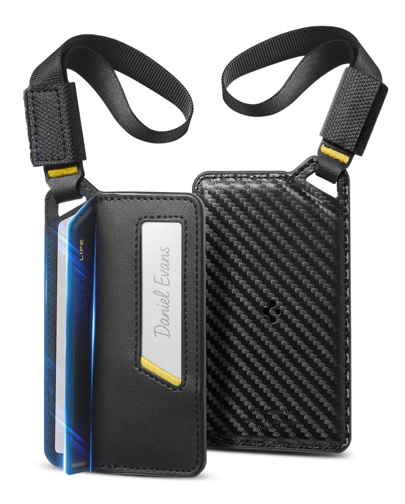 Spigen Life LF510 Magnetic Luggage Tag - Black - 2 Pack - image 1