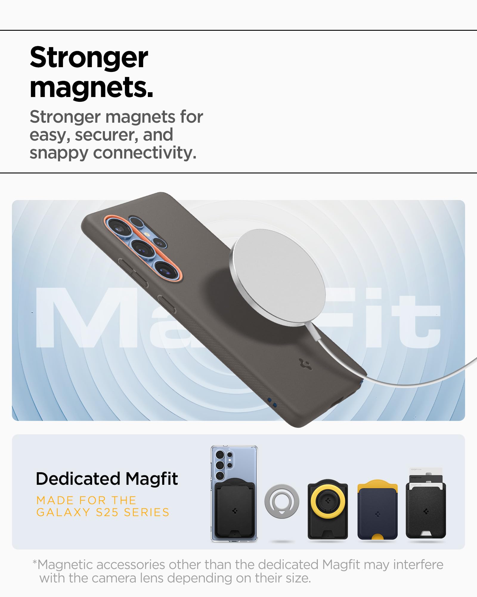 Spigen Galaxy S25 Ultra Nano Pop MagFit case detail - Papaya Gray